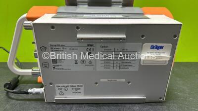 Drager Oxylog 3000 Plus Transport Ventilator Software Version 01.07 *Mfd 2014* Ref 5704811-18 (Powers Up with stock Power Supply) - 3