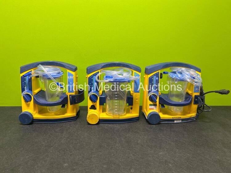 3 x Laerdal LSU Suction Unit with Suction Cups (All Power Up)