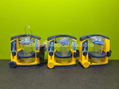 3 x Laerdal LSU Suction Unit with Suction Cups (All Power Up)