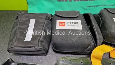 Job Lot Including 1 x MedSource Extrication Device Bag, 3 x Lifepak Pouches with 1 x Bracket, 1 x Unknown Pouch and 1 x Prometheus Traction Splint - 3