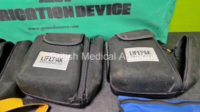 Job Lot Including 1 x MedSource Extrication Device Bag, 3 x Lifepak Pouches with 1 x Bracket, 1 x Unknown Pouch and 1 x Prometheus Traction Splint - 4