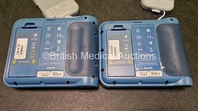 2 x Philips Heartstart FRx Defibrillators (Both Power Up) with 2 x M5070A LiMnO2 Batteries *Install Before 2028* and 2 x Smart Pads II *Both Expired* - 6