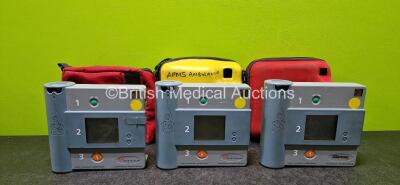 Job Lot Including 2 x Heartstream Defibrillators in Cases (Both Untested Due to No Battery) and 1 x Laerdal HeartStart FR Defibrillator in Case (Untested Due to No Battery)