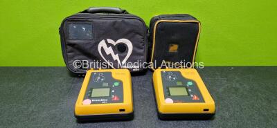 Job Lot Including 1 x Welch Allyn AED10 Defibrillator in Case and 1 x Welch Allyn MRL Jump Start AEDefibrillator in Case (Both Power Up)