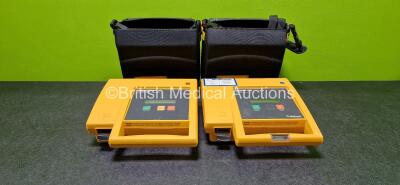 Job Lot Including 1 x Physio-Control Lifepak 500 Automated External Defibrillator (No Power - Suspected Flat Battery) with 1 x Rechargeable Battery in Carry Case and 1 x Medtronic Physio-Control Lifepak 500 Biphasic Automated External Defibrillator (No Po