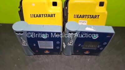 2 x Philips Heartstart FR2+ Defibrillators (Both Power Up with Stock Power Supply Stock Power Not Included) in Case - 4