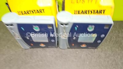 2 x Laerdal Heartstart FR2 Defibrillators (Both Power Up with Stock Power Supply Stock Power Not Included) in Case - 3