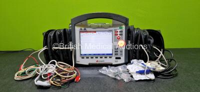 GS Corpuls3 Slim Defibrillator Ref : 04301 (Powers Up) with Corpuls Patient Box Ref : 04200 (Powers Up) with Pacer, Oximetry, ECG-D, ECG-M, CO2, CPR, NIBP and Printer Options, 4 and 6 Lead ECG Leads, Fingertip Sensor, CO2 Cable, CPR Sensor, Hose, 3 x Li-i