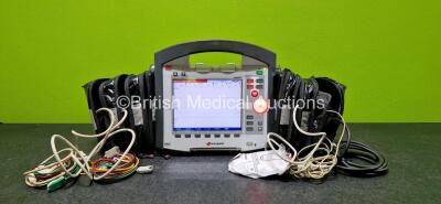 GS Corpuls3 Slim Defibrillator Ref : 04301 (Powers Up) with Corpuls Patient Box Ref : 04200 (Powers Up) with Pacer, Oximetry, ECG-D, ECG-M, CO2, CPR, NIBP and Printer Options, 4 and 6 Lead ECG Leads, CO2 Cable, CPR Sensor, Hose, 3 x Li-ion Batteries (All 