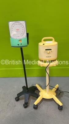 1 x Medela Symphony Pump on Stand (Powers Up with Damage) and 1 x Accoson BP Monitor on Stand