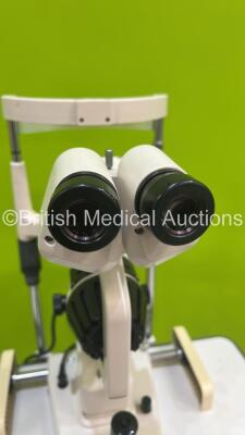 TopCon SL-4F Slit Lamp with Binoculars, 2 x 12,5x Eyepieces and Chin Rest on Hydraulic Table (Powers Up) *S/N 420105* - 4