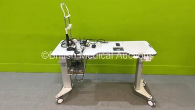 Haag-Streit Motorised Table with Chin Rest (No Power - Some Damage - See Photos)