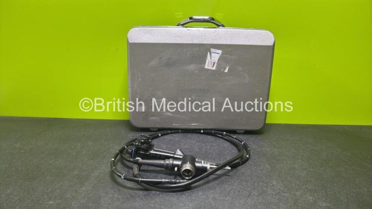 Olympus TJF-200 Video Duodenoscope in Case - Engineer's Report : Optical System - No Fault Found, Angulation - Not Reaching Specification, To Be Adjusted, Insertion Tube - No Fault Found, Light Transmission - No Fault Found, Channels - No Fault Found, Oth