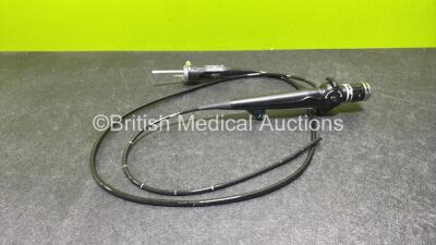 Olympus BF-40 Bronchoscope in Case - Engineer's Report : Optical System - Over 300 Broken Fibers, Angulation - No Fault Found, Insertion Tube - Minor Crush Mark Present, Light Transmission - No Fault Found, Channels - No Fault Found, Leak Check - No Fault - 2