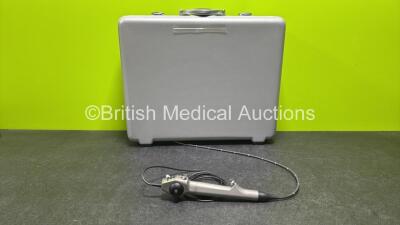 Karl Storz 11301 BNX Video Intubation Scope in Case - Engineer's Report : Optical System - Unable to Check, Angulation - No Fault Found, Insertion Tube - No Bending Section Rubber, Light Transmission - No Fault Found, Leak Check - Leak From Insertion Tube