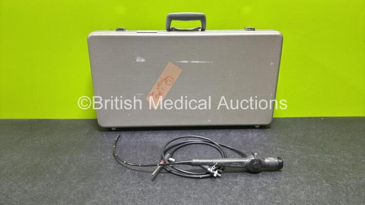 Karl Storz 11272 AA Cystoscope in Case - Engineer's Report : Optical System - Severe Fluid Stain and Missing Eyepiece, Angulation - No Fault Found, Insertion Tube - No Fault Found, Light Transmission - No Fault Found, Channels - No Fault Found, Leak Check