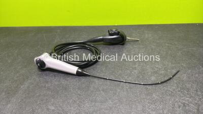 Karl Storz 11101 VP Video Pharyngoscope in Case - Engineer's Report : Optical System - Unable to Check, Angulation - No Fault Found, Insertion Tube - Kink at Grip, Light Transmission - No Fault Found, Leak Check - No Fault Found *111241* - 2