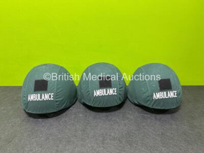 3 x Engineering Armour Ambulance Helmets