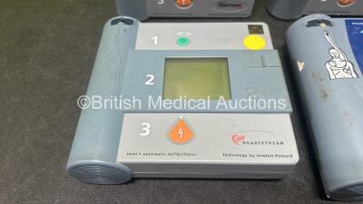 Job Lot Including 1 x Heartstream Semi Automatic Defibrillator, 2 x Laerdal Heartstart Semi Automatic Defibrillators, 1 x Philips Heartstart Defibrillator - 5