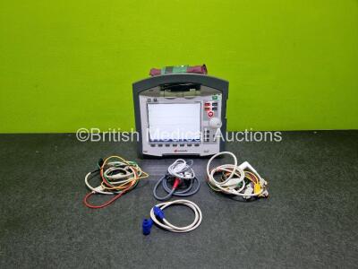 GS Corpuls3 Slim Defibrillator Ref : 04301 (Powers Up) with Corpuls Patient Box Ref : 04200 (Powers Up) with Pacer, Oximetry, ECG-D, ECG-M, CO2, CPR, NIBP and Printer Options with 4 and 6 Lead ECG Leads, CPR Sensor, Hose, SpO2 Cable, TG-121T Cable, 3 x L