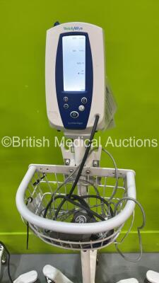 3 x Welch Allyn Vital Signs Patient Monitors With Accessories (Powers Up) ( Small Frame Damage See Pictures ) - 5