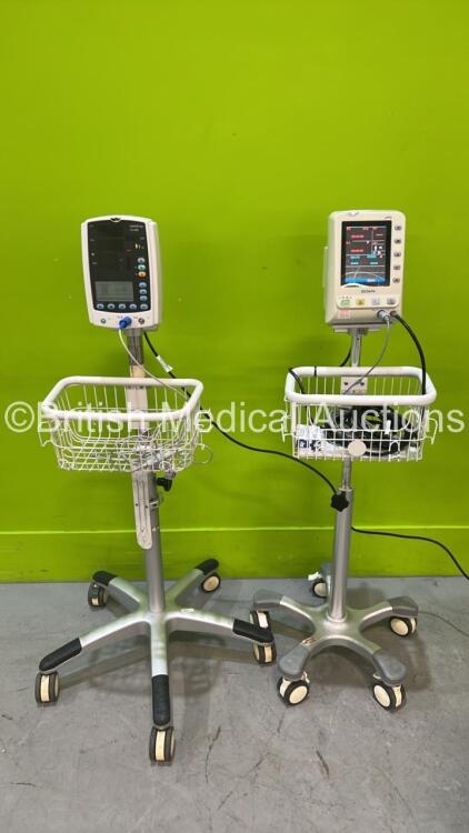 1 x Edan Vital Signs Patient Monitor and 1 x Mindray VS-800 Vital Signs Patient Monitor (Powers Up)