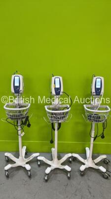 3 x Welch Allyn Vital Signs Patient Monitors With Accessories (Powers Up)