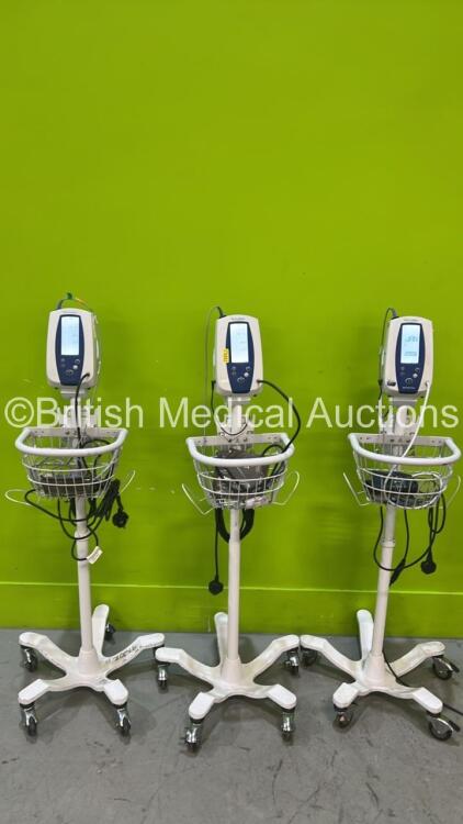 3 x Welch Allyn Vital Signs Patient Monitors With Accessories (Powers Up)