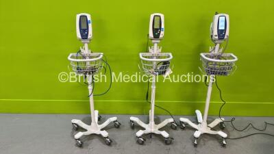 3 x Welch Allyn Vital Signs Patient Monitors With Accessories (Powers Up)