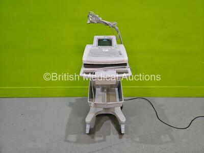 GE MAC3500 ECG Machine on Stand (Powers Up) with 10 Lead ECG Lead