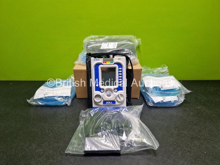 Zoll Z-Vent 731 Series Ventilator *Mfd 2019* (Like New in Box) with 3 x Wye Ventilator Circuits and 1 x Hose *Stock Photo*