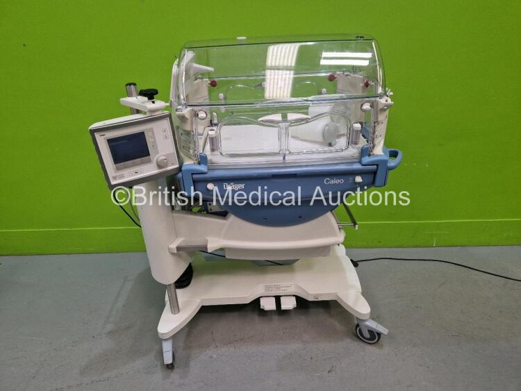 Drager Caleo Infant Incubator Version 2.11 with Mattress *Mfd-2009* (Powers Up) *SN ASAL-0034*