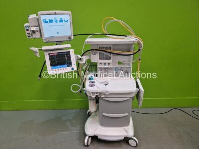 Datex-Ohmeda Aespire View Anaesthesia Machine Software Version 7 *Mfd 2015* with Absorber, Bellows and Hoses (Powers Up) with 1 x GE Carescape B650 Monitor (Powers Up) with 3 x Modules Including 1 x E-sCAiO-00, 1 x E-ENTROPY-01 and 1 x E-PSMP-01 Including