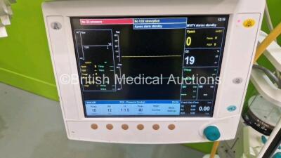 Datex-Ohmeda Aespire View Anaesthesia Machine Software Version 7 *Mfd 2015* with , Bellows and Hoses (Powers Up) with 1 x GE Carescape B650 Monitor (Powers Up) with 3 x Modules Including 1 x E-sCAiO-00, 1 x E-ENTROPY-01 and 1 x E-PSMP-01 Including ECG, Sp - 2