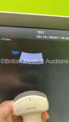 Samsung WS80A Flat Screen Ultrasound Scanner *S/N S0ZKM3HH900005D* **Mfd 2016** Software Version 4.01.14d.3045 with 4 x Transducers / Probes (V5-9 / CV1-8A / CA3-10A and CA1-7A) and Mitsubishi P95 Printer (Powers Up - Missing Rear Door Trim - See Pictures - 11