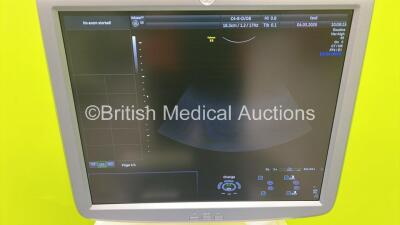 GE Voluson E6 Flat Screen Ultrasound Scanner BT 13.5 *S/N D64660* **Mfd 2016** Software Version EC250 (14.0.9.1694) with 2 x Transducers / Probes (C1-5-D Ref 5261135 *Mfd 2016* and C4-8-D Ref 5336340 *Mfd 2021*) and Sony UP-D898MD Digital Graphic Printer - 8