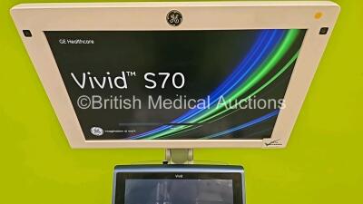 GE Vivid S70 Flat Screen Ultrasound Scanner Application Software 201 Revision 87.0 System Software 201.18.4 *Mfd - 2015* (Powers Up) with M5S-D Probe *Mfd - 2022* **SN C512850010* - 3