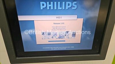 Philips HD3-EXP-V2 Flat Screen Ultrasound Scanner Release 2.01 (Powers Up) *SN BOB26230006948* **ci219* - 2