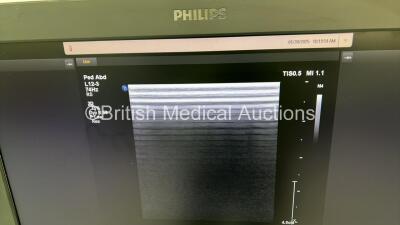 Philips Affiniti 70G Flat Screen Ultrasound Scanner Ref 989605416151 *S/N USD14F0633* **Mfd 2012** SVC HW A.0 Software Version 4.0.2.525 with 4 x Transducer / Probes (C5-1 / C9-2 / L12-5 and L12-3) (Powers Up) ***CD111*** - 11