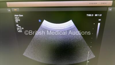 Philips Epiq 5G Flat Screen Ultrasound Scanner Ref 989605408541 *S/N USN14C0363* **Mfd 2014** SVC HW A.0 Software Version 1.8.6.152 with 3 x Transducer / Probes (C5-1 / C9-2 / L18-5) (Powers Up) ***CD115*** - 10