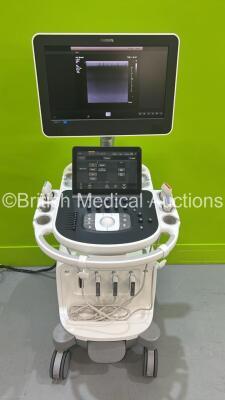 Philips Epiq 5G Flat Screen Ultrasound Scanner Ref 989605408541 SVC HW A.0 *S/N USN14C0364* **Mfd 2014** Software Version 1.5.6.850 with 3 x Transducers / Probes (L18-5 / C5-1 and L12-3) (Powers Up)