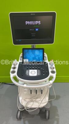 Philips Epiq 5G Flat Screen Ultrasound Scanner Ref 989605408541 SVC HW A.0 *S/N USN14C0364* **Mfd 2014** Software Version 1.5.6.850 with 3 x Transducers / Probes (L18-5 / C5-1 and L12-3) (Powers Up) - 19