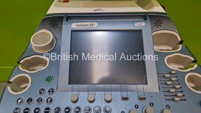 GE Voluson E8 Flat Screen Ultrasound Scanner BT 13.5 Mfd - 2014* Software Version EC250 System Software 14.0.11.1717 (Powers Up) *SN D22303* - 3