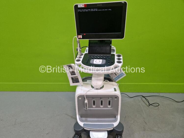 Philips Epiq 7 Flat Screen Ultrasound Scanner Ref 989605386721 *Mfd - 2014* (Powers Up - HDD Removed) with X7-2T Transducer / Probe *SN US11480613*