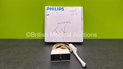 Philips C8-4v Ultrasound Transducer / Probe in Box (Untested, Marks to Head)