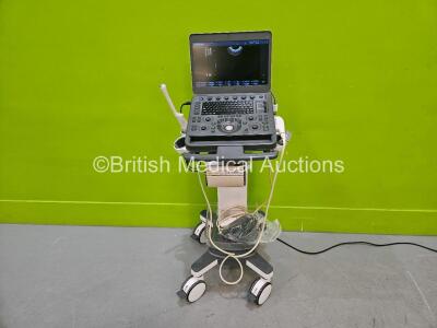 SonoScape X3 Flat Screen Portable Ultrasound Scanner *Mfd - 2019* Software Version R1.0 (Powers Up) on Stand with 1 x 3C-A Curved Array Probe, 1 x 6V1 Micro Curver Array and 1 x Sony UP895C Colour Printer *SN 04871489481* **CD204**"