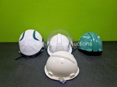 4 x Various Ambulance Safety Helmets