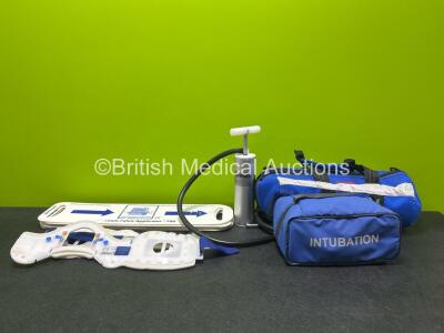 Job Lot Including 1 x Intubation Carry Bag, 1 x GCE Sabre Medical Carry Bag, 1 x Ferno Pump, 4 x Lewis Pelvic Applicator 700, 2 x Ambu Perfit ACE Adjustable Collar Extrication