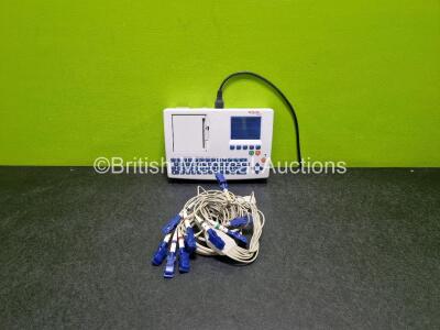 Schiller Cardiovit AT-101 ECG Machine (Powers Up) with 10 Lead ECG Lead