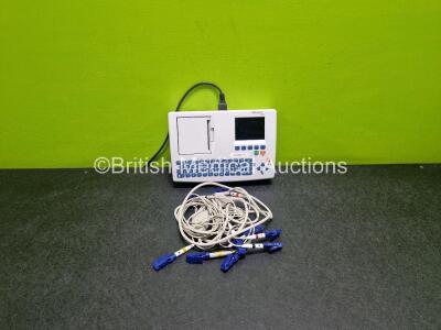 Schiller Cardiovit AT-101 ECG Machine (Draws Power) with 10 Lead ECG Lead